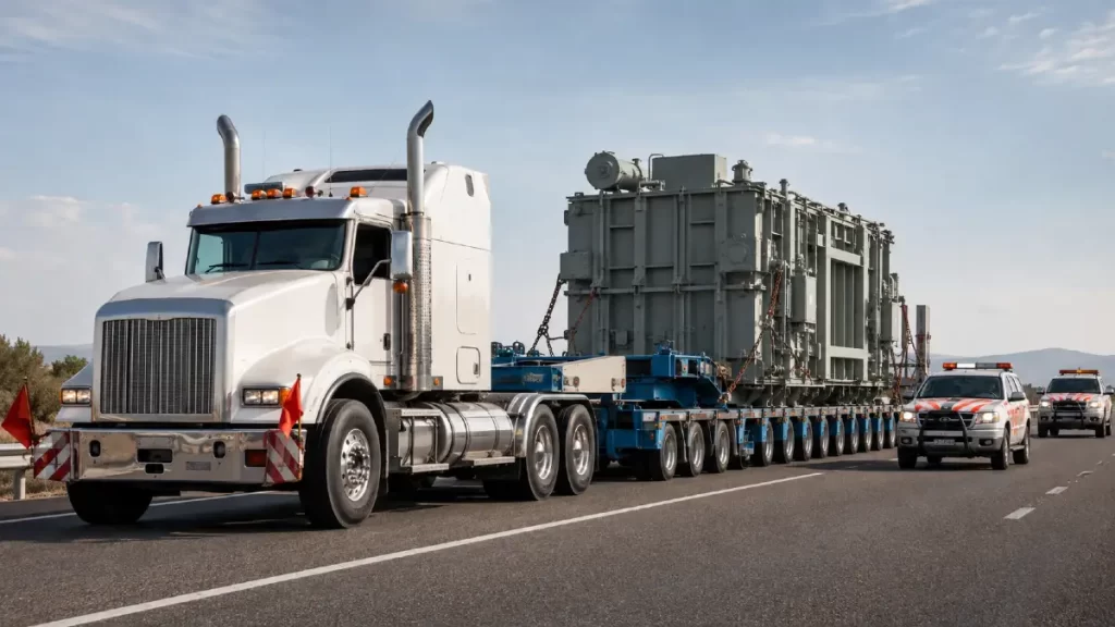 Transporte especializado de maquinaria y carga sobredimensionada en cama baja y modular